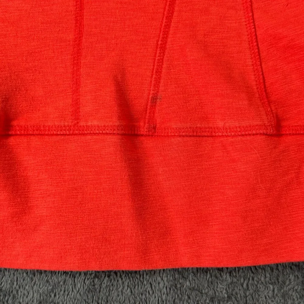 Athleta Hoodie XS Orange Full Zip Thumbhole Jacket Yoga Running Athletic Active - Picture 11 of 13